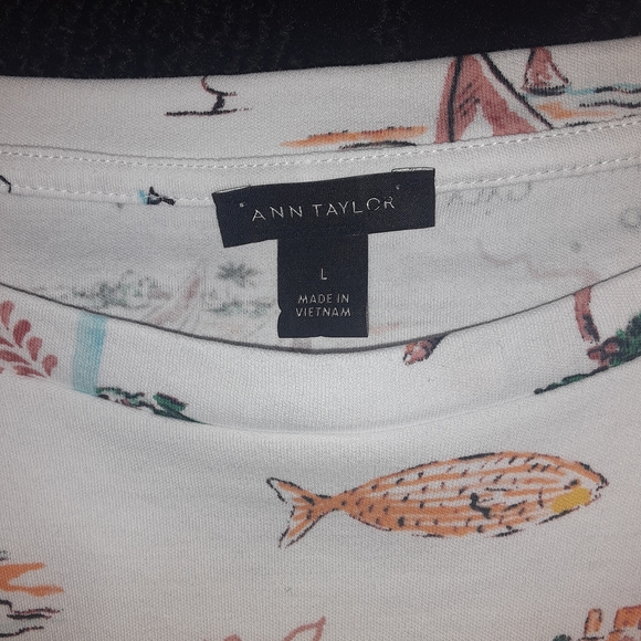 Ann Taylor Women's Map Tee - Picture 3 of 6